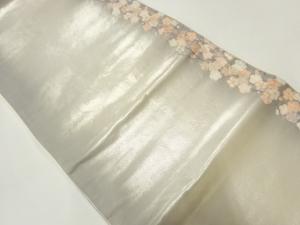 枝梅模様織出し袋帯